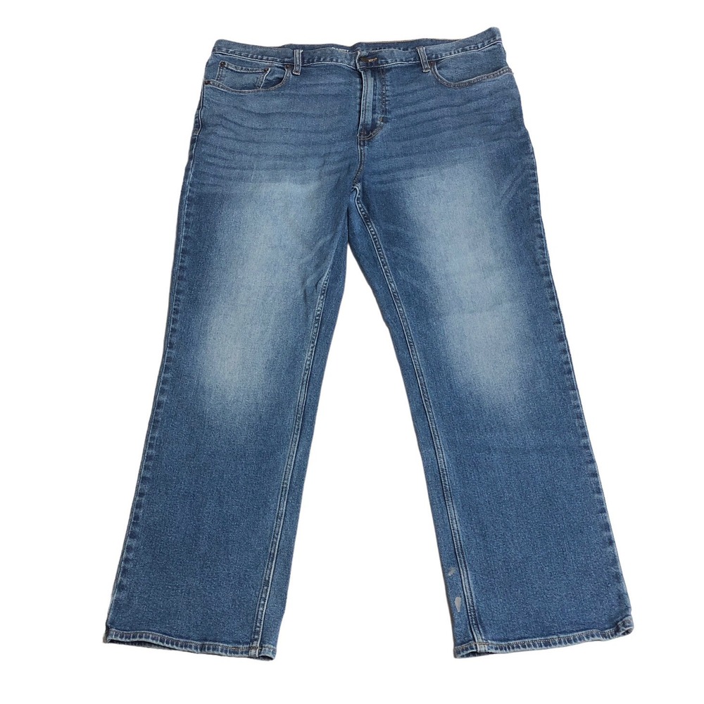 Old Navy Built In Flex Jeans Mens 42x32 Straight Leg Blue Medium Wash Workwear